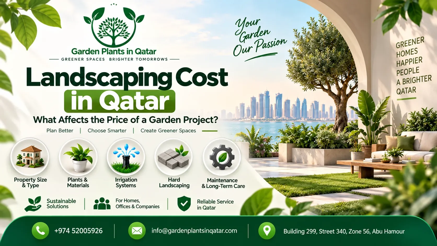Landscaping Cost in Qatar: What Affects the Price of a Garden Project?
