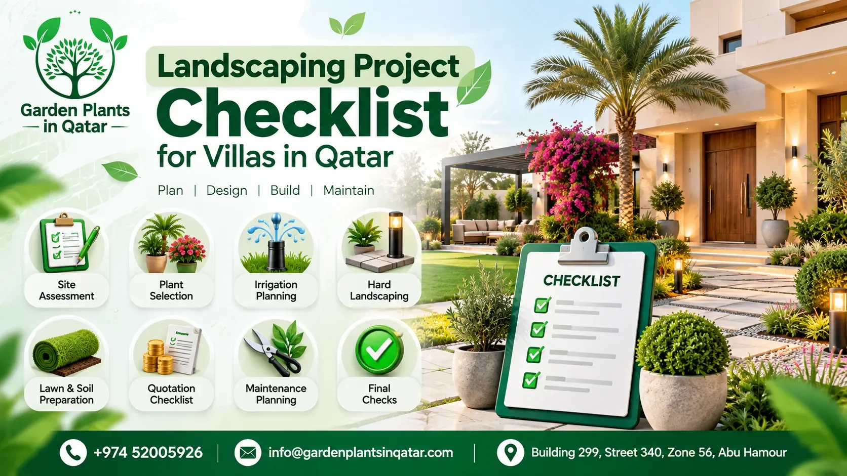 Landscaping Project Checklist for Villas in Qatar